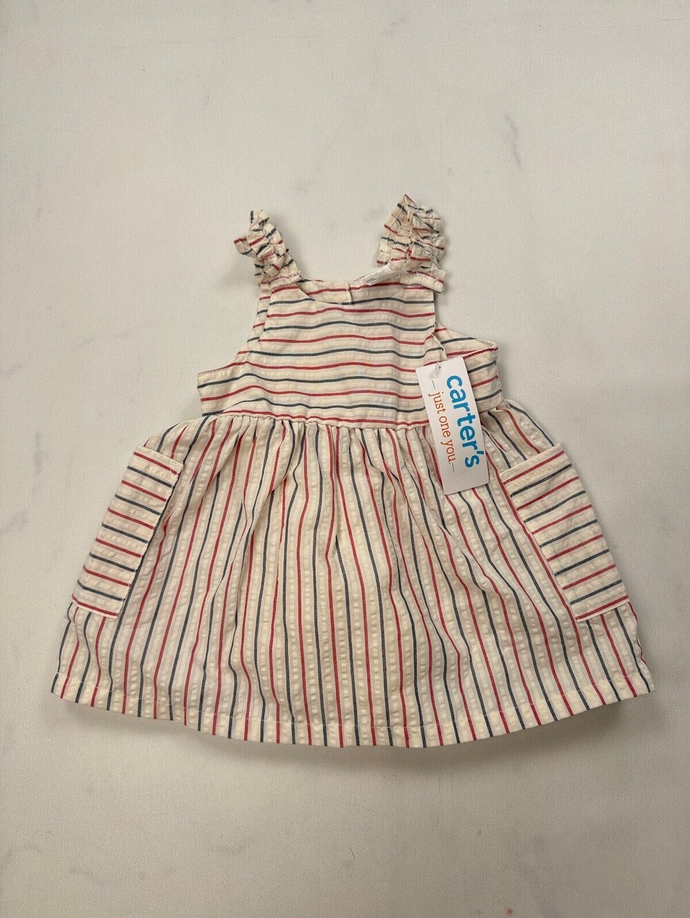 Carter's Babydoll Dress Cream Vintage Standout Style - Girls 3m